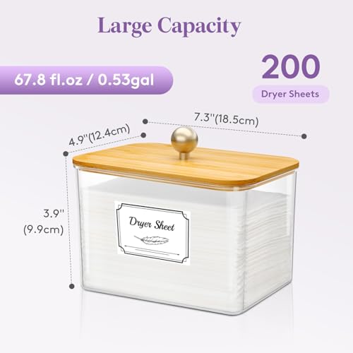 Image of Lifewit Laundry Pods Container with Lid, 0.53 gal, Natural, 1 Pcs