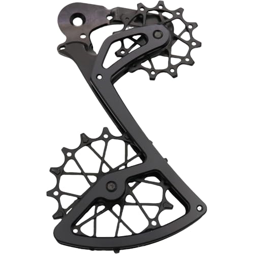Para polea de cerámica 12T+16T, desviador trasero: adecuado para SRAM Garbaruk 11/12 velocidades polea de cerámica, kit de polea de desviador trasero de gran tamaño (negro)