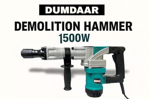Image of Inditrust Dumdaar 1500W Electric Demolition Hammer, (Green) 7kg, 360 Rotating Handle, Anti-Vibration Control, 2900 RPM