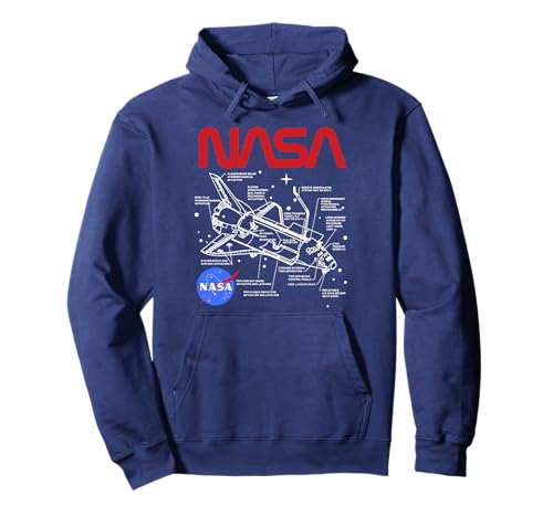 NASA Space Shuttle Schematic Layout Pullover Hoodie