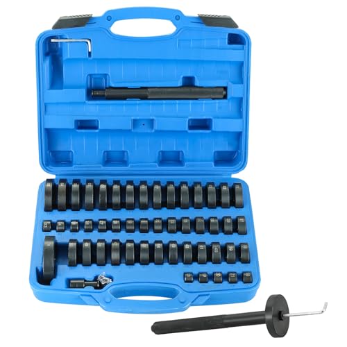 NYXOVA 52-in-1Custom Bushing Driver Tool Set | Transmission Wheel Axle Bearing Race Seal Installer Remover | Bush Removal Puller Bearing Press Tool Kit