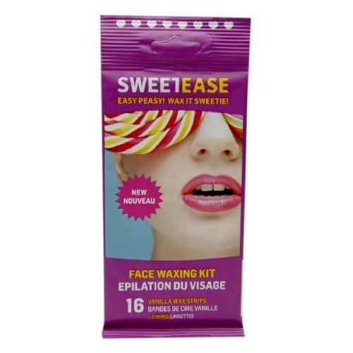 Easy Peasy! SweetEase Face Waxing Kit, Vanilla 16 ea (Pack of 1)