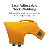 Ruffwear Float Coat Hundejacke, Auftrieb und Auftrieb, Hundeweste für sicheres Schwimmen, Bootfahren, Wassersport, Wave Orange, Small