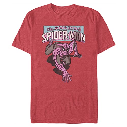 T-shirt Marvel Amazing Spidey pour homme en coton noir col rond