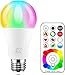 Produktbild iLC LED Farbige Leuchtmittel,70W äquivalente, RGBW Lampe Edison Farbige Leuchtmitte Farbwechsel Lampen - 120 Farben RGBW - 10 Watt E27 Fassung LED Birnen - Kabellos Fernbedienung inklusive