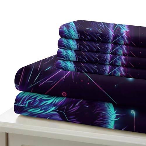 Housse de couette ours 3D de qualité supérieure en microfibre lit double 3Pcs - 6