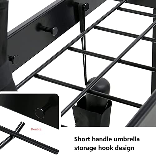 Paragüero para interior de metal rectangular que evita charcos en el suelo de la oficina 5