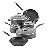 Circulon 83903 radiance hard anodized nonstick cookware pots and pans set 10 piece gray  urban country home decor