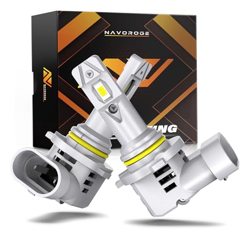 NAVOROGE 2024 Upgraded 9005/HB3 Led Bulbs 6500K,33000LM 900% Brightness,1:1 Same Size,Wireless Halogen Replacement with 5RD Gen Chips, Pack of 2