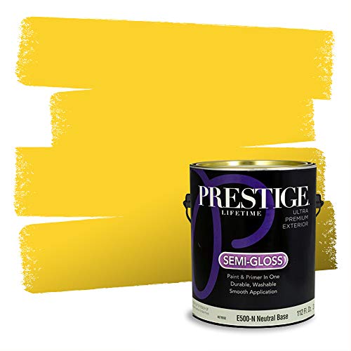 PRESTIGE Paints Exterior Paint and Primer In One, 1-Gallon, Semi-Gloss, Comparable Match of Valspar* Tangy *
