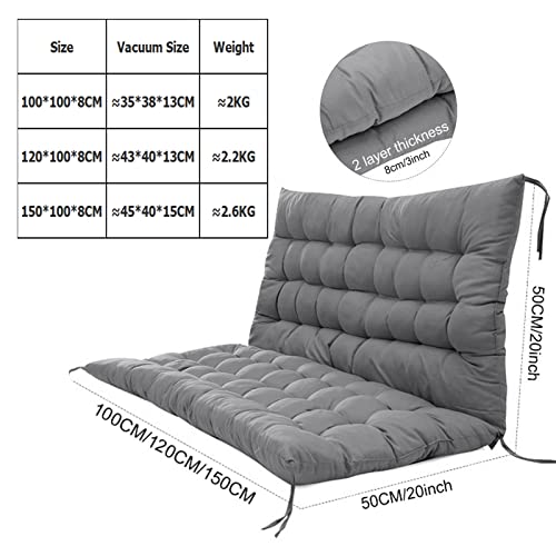 Coussin balancelle imperméable et antidérapant vert foncé résistant à l'eau - 5