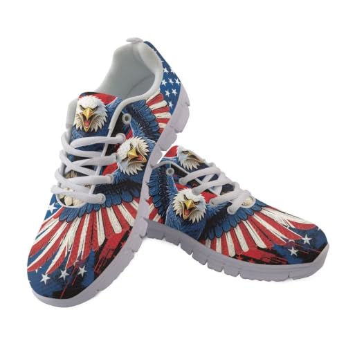 Image of GIFTPUZZ Mens Lace Up Athletic Trainers Running Sneakers Wedge Breathable Gym Lightweight Sports Tennis Shoes