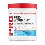 GNC Pro Performance Pre Workout Powder for Men and Women, Energy, Hydration, and Focus, Sugar Free, Gluten Free, Performance Supplement, Blue Raspberry, 30 Servings