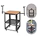 Rolling Planer Stand, 550 lbs Load 2-Tier Tool Stand with 4 Wheels, Height Adjustable Miter Saw Planer Table with 2 Extension Rollers for Most Planers, Saws, Bench-top Machines, Power Tools