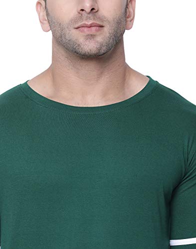 Image of Farbot Men's Regular Fit T-Shirt (FAR 005 S Green Small)