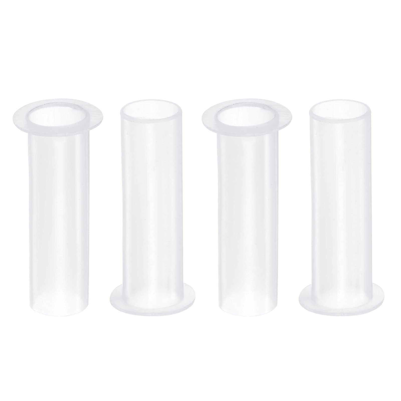 QUARKZMAN 4pcs Bride Manchon Roulements 13mm Alésage 14.9mm OD 50mm Longueur Nylon Douilles pour Arbre, Blanc