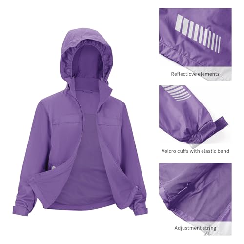 SWISSWELL Kids Rain Gear Boys Girls Youth Waterproof Rain Suit Breathable Reflective Raincoat and Pants3