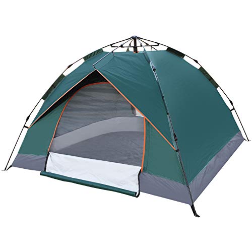 Tienda de campaa Familiar Light Pop Up 3-4 Personas Camping Acampada Festival, Tienda de Techo de Doble Capa Porttil Ultraligera, para Trekking, Camping, Playa, Aventura