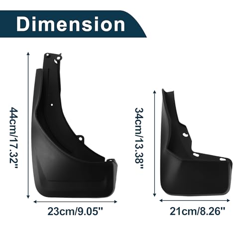 Image of Mud Flaps Splash Guards for Mercedes Benz GLE (WIthout Pedal) 2020-2023 High Configuration W /Mount Accessories Mud Guards Front and Rear 1 Set