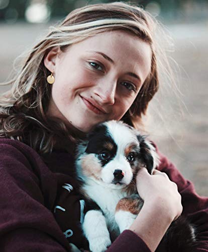 18K Gold Dangle Drop Earrings Small Round Disc Dangle Sun Hoop Earrings for Women Simple Minimalist Jewelry for Girls2