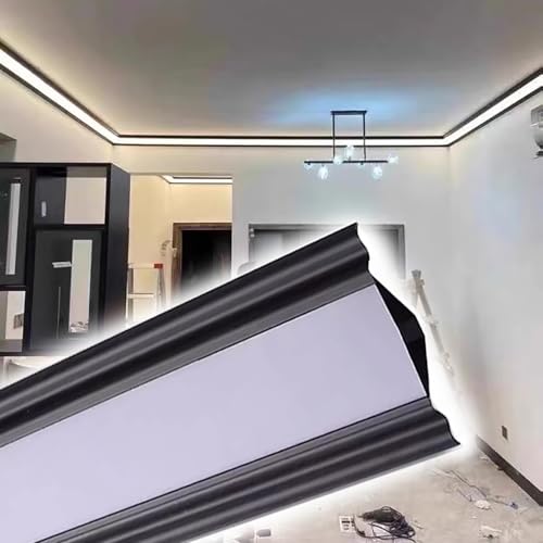 Jievmrs Crown Moulding Led Diffuser Channel for Ceiling, Livingroom Led