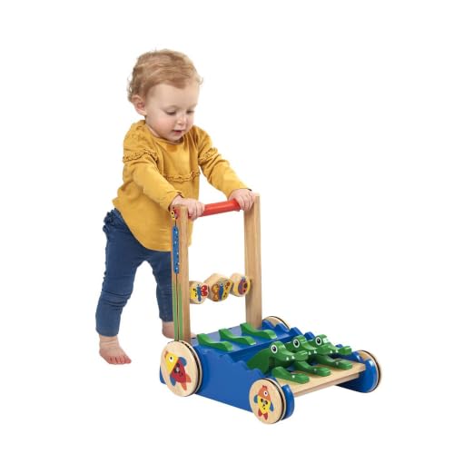 Melissa & Doug Deluxe Chomp & Clack Alligator Wooden Baby Push Toy - image 8