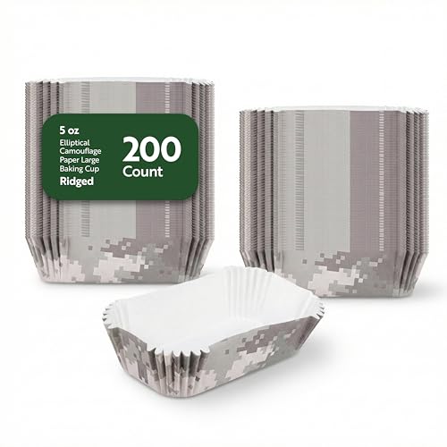 Restaurantware Cupcake Liners 200 Pack of 4.5 oz Paper Baking Cup Grease-Resistant Elliptical Muffin Wrapper Ridged Freezer-Safe Paper Disposable Oven-Safe for Birthday Parties, Events by Restaurantware - Used condition - US$25.03
