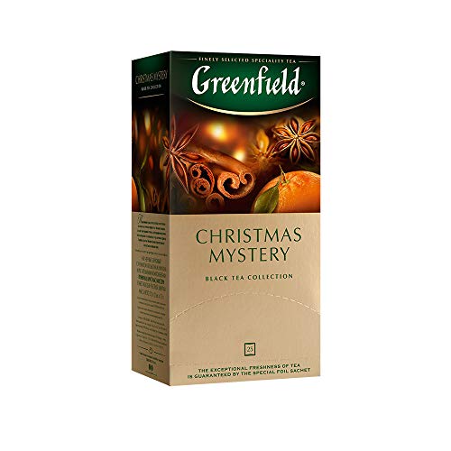Greenfield Christmas Mystery Black Tea Fruit & Herbal Collection 25 Teabags The Execptional Freshness Of Tea Is Guranteed By The Special Foil Sachet