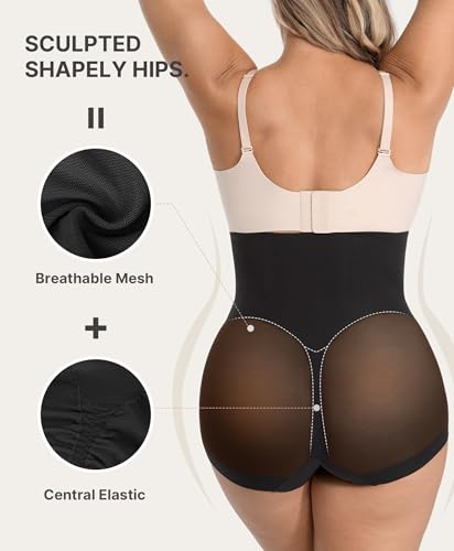 SHAPELLX Tummy Control Shapewear for Women High Waisted Body Shaper Underwear Compression Panty Invisible Girdle2