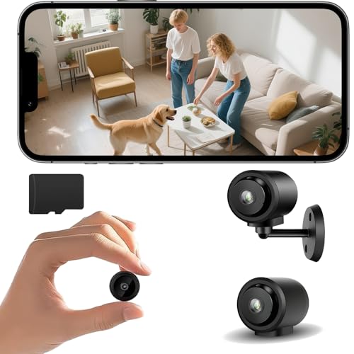 Reviews de Camaras de Vigilancia Pequeñas , listamos los 10 mejores. 46 Mini Cámara,1080P HD Nanny CAM para el Hogar con Detección de Movimiento y Seguridad Visión Nocturna,Cámara WiFi de 130° con Tarjeta SD 32GB,Grabación en Bucle,Camara Oculta...