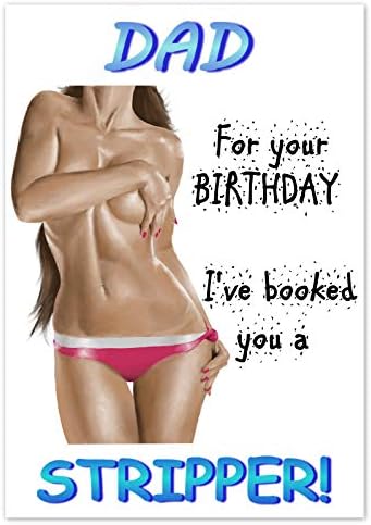 Funny Birthday Card Rude Adult Humorous for men male relations Stripper (Nephew)