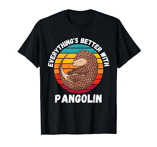 Vintage Pangolin Todo es mejor con Pangolin Retro Camiseta