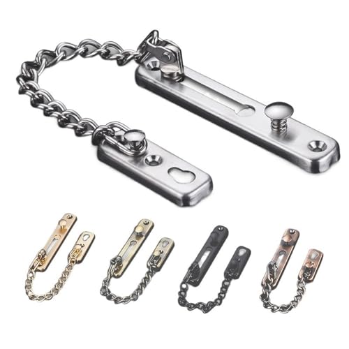 Verrou de chaîne de porte anti-intrusion en acier robuste pour entrées sécurisées - 4
