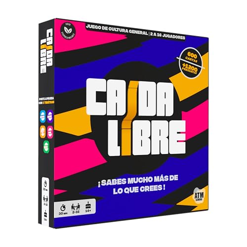 Caída Libre - Juegos de Mesa de Trivia - Cultura General para Aprender Riendo - Divertido con Amigos y Familia - Regalo Original