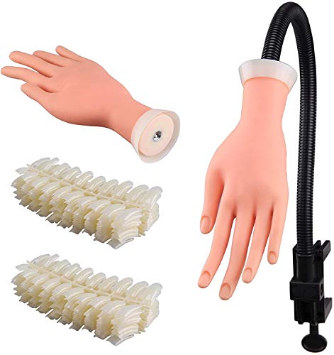 AllRight Main d'Entrainement Manuel Pratique Entraîneur Ongles Nail Art pour Manucure avec 500Pcs Faux Ongles