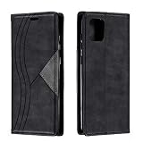 Repuled Coque pour Samsung Galaxy A81/ Note 10 Lite/ M60S, Etui en Cuir PU Premium Housse de Protection Rabat Portefeuille avec Rangements de Cartes et Pochette Magnétique Flip Béquille (Noir)
