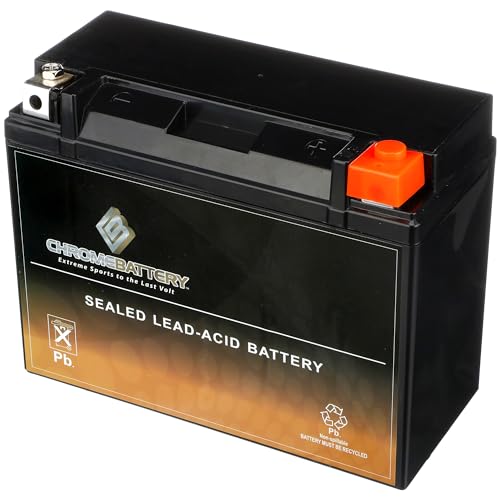 Image of CB CHROMEBATTERY YTX24HL-BS 12 V 350 CCA AGM - Maintenance-Free 27 Ah Battery for Harley, ATV, UTV, Snowmobile, Jet Ski - T3 Nut & Bolt Terminal - Fits Harley Electra Glide, Polaris Ranger