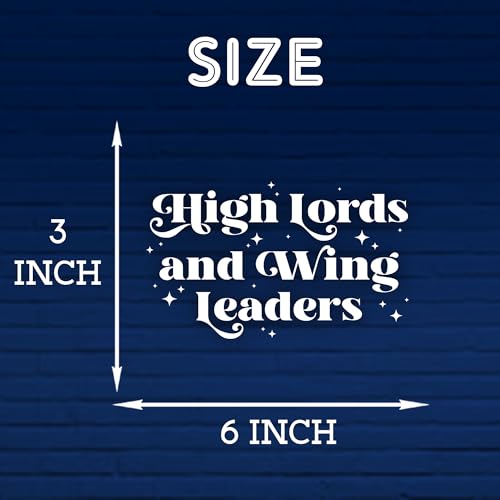 Image of High Lord and Wing Leader Car Decal Funny ACOTAR Fourth Wing Fantasy Dragon Bookish Humor Car Window Accessories Affirmations Vinyl Waterproof 6 Inches Bumper Decal Gift for Mom Dad Friend