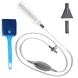 SJDOFU Aquarium Wasserwechsel, Aquarium Reinigungsset, Mulmsauger Aquarium Wasserwechsel Set mit Reinigungs Scheuerschwamm