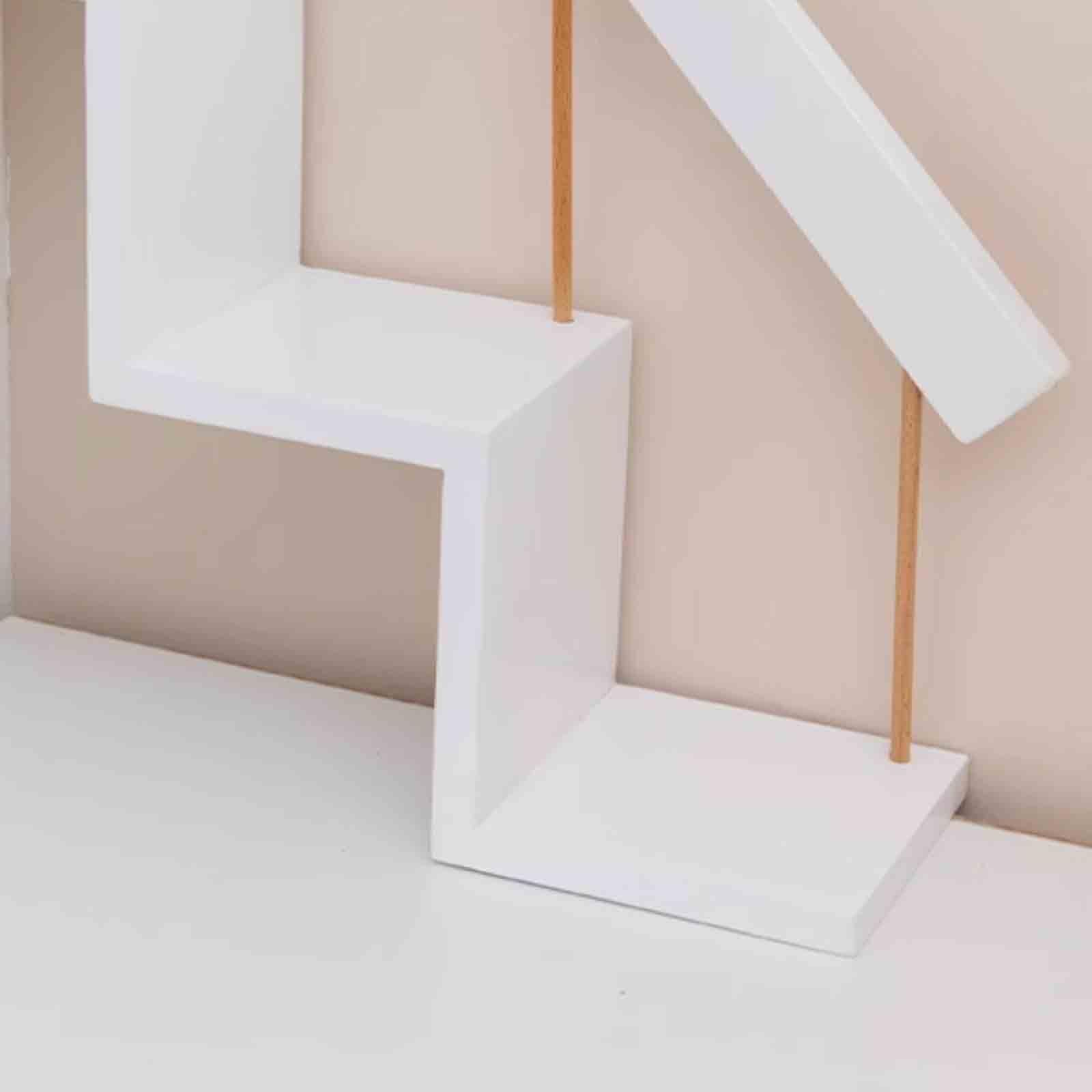 Mensole da muro Mensole portaoggetti a parete a 3 livelli, mensole sospese Decorazione(Bianco)