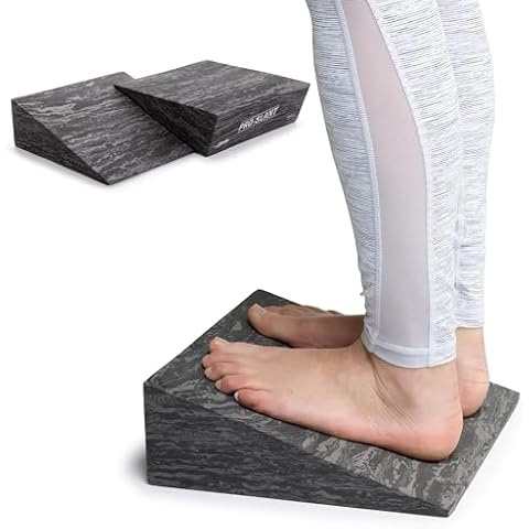 OPTP PRO-Slant – Professional Foam Incline Squat Wedge Pair and Slant Board for Squats- Workout Squat Wedges for Rehabilitation and Stretching of The Calf, Ankle and Foot Cover