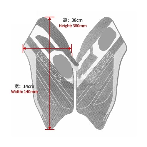 Side tank pad protector CB1000R stickers de protection noir - 5