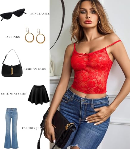 Image of GirlFriend Lace Bra and Panty Set V Neck Babydoll Lingerie 2 Piece Mesh Bralette Set for Wife, Women Wedding Valentine Special Night Occasion Festival