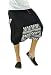 Produktbild virblatt - Haremshose Damen kurz | Baumwolle | Kurze Aladinhose Damen Pumphose kurz Hippie Hose Damen Goa Hose Sommer - Sorgenfrei S-M schwarz