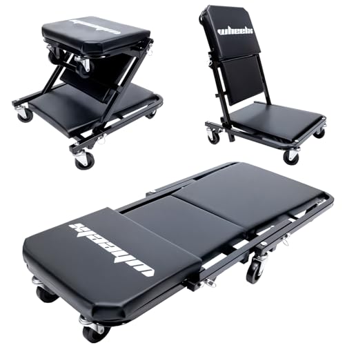 WheelX Mechanic Creeper 36 inches 3-in-1 Mode Z Seat 340lbs...