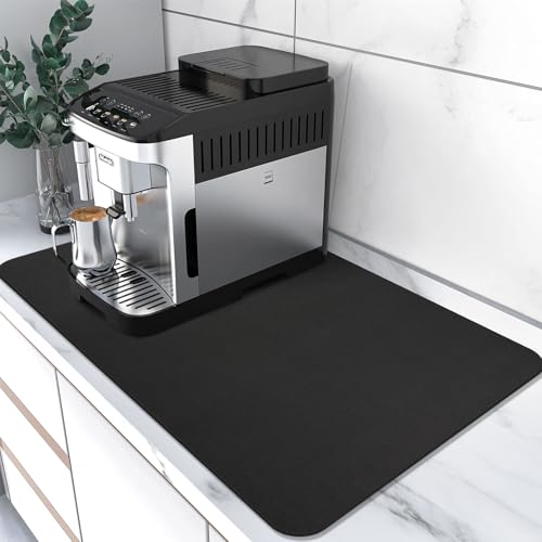 Tapis de Machine à Café, Tapis de Drainage de cuisine Super Absorbant, Tapis égouttoir Vaisselle Absorbant, Tapis Antidérapant pour Bar à Café Tapis de Déversement, Tapis Egouttoir pour Vaisselle