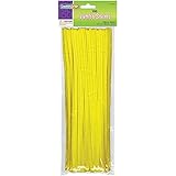 Creativity Street Chenille Stems/Pipe Cleaners 12 Inch x 6mm 100-Piece, Yellow