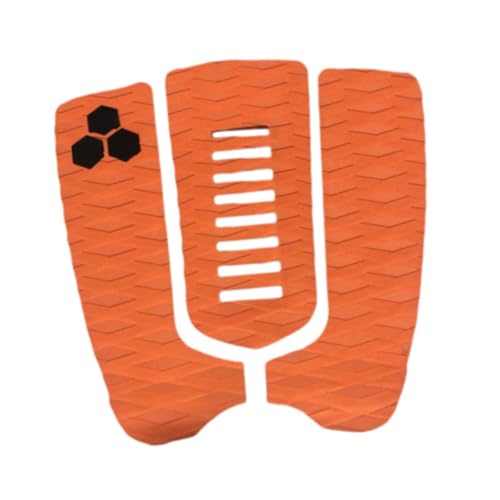 Vaveren 3X Surfboard Traction Pads Foot Deck Grip Pad Non Slip Skimboard Traction Pad for Wakeboard Kiteboard, Orange