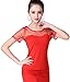 ZLTdream Belly Waltz Rumba Cha Cha Ballroom Dance Short Sleeve Top