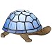 Blue Tiffany Shell 3" High Turtle Accent LED Lamp - Robert Louis Tiffany